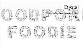  Presentation with cutlery - PPT theme having words foodporn an foodie made background and a  colored foreground