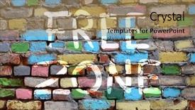  Presentation with zone - Amazing slide set having words free zone backdrop and a coral colored foreground