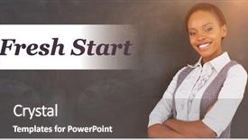  Presentation with fresh start - Beautiful theme featuring words fresh start against white backdrop and a dark gray colored foreground