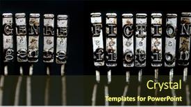  Presentation with fiction - Slide set featuring words-genre-fiction-with-old background and a tawny brown colored foreground