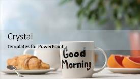  Presentation with good - PPT layouts consisting of words good morning written background and a lemonade colored foreground