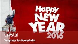  Presentation with happy new year 2022 - Colorful presentation enhanced with words happy new year 2016 backdrop and a crimson colored foreground