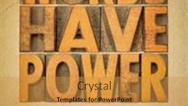  Presentation with vintage art - Slide deck featuring words-have-power-message-abstract background and a gold colored foreground