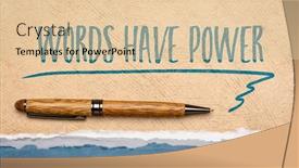  Presentation with words - Theme with words-have-power-reminder background and a lemonade colored foreground