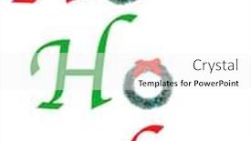  Presentation with white christmas - Slide deck consisting of words-hohoho-spelled-out background and a white colored foreground