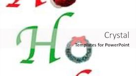  Presentation with white christmas - Cool new slide deck with words-hohoho-spelled-out backdrop and a white colored foreground