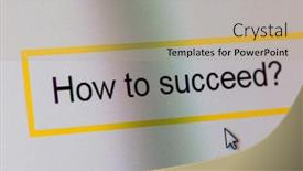  Presentation with monitor computer - Audience pleasing PPT theme consisting of words-how-to-succeed backdrop and a coral colored foreground