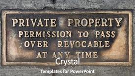  Presentation with old metal sheet roof texture - Theme having words imbedded in cement private background and a gray colored foreground