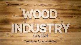  Presentation with wood industry - Colorful presentation theme enhanced with words made of wooden block backdrop and a coral colored foreground
