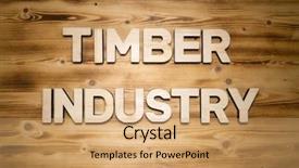  Presentation with wood industry - Slide deck having words made of wooden block background and a coral colored foreground