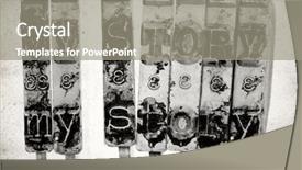  Presentation with story - Slide deck featuring words my story with old background and a gray colored foreground