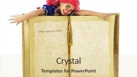  Presentation with once upon time - Presentation theme having the words once upon background and a blonde colored foreground