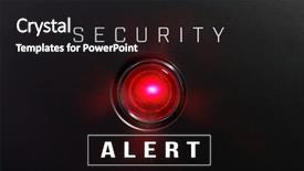  Presentation with security alert - Presentation theme consisting of words security and alert background and a dark gray colored foreground