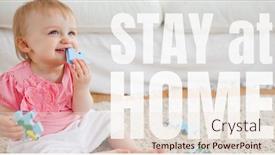  Presentation with public health - Audience pleasing slides consisting of words-stay-at-home backdrop and a lemonade colored foreground