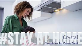  Presentation with public health covid - Slides enhanced with words-stay-at-home background and a sky blue colored foreground