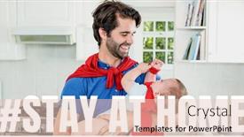  Presentation with public health - PPT layouts featuring words-stay-at-home background and a lemonade colored foreground