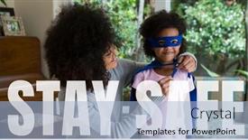  Presentation with public health covid - PPT layouts featuring words-stay-safe background and a light blue colored foreground