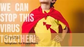  Presentation with social isolation - PPT theme having words-we-can-stop background and a yellow colored foreground