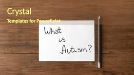  Presentation with autism - Slide deck with words what is autism background and a tawny brown colored foreground