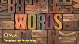  Presentation with vintage - Audience pleasing theme consisting of words-word-in-vintage-letterpress backdrop and a tawny brown colored foreground