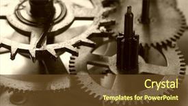  Presentation with precision - Beautiful presentation featuring part time work - clock's gears- conceptual of precision backdrop and a tawny brown colored foreground