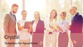  Presentation with technology social work - Audience pleasing slide set consisting of work and corporate concept - business backdrop and a  colored foreground