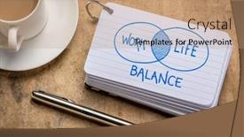  Presentation with work life balance - Colorful slide set enhanced with work-and-life-balance-concept backdrop and a coral colored foreground