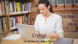  Presentation with elementary school - Audience pleasing theme consisting of work at the elementary school backdrop and a coral colored foreground