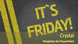  Presentation with friday - Presentation theme consisting of work balance - its friday written background and a tawny brown colored foreground