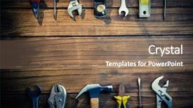  Presentation with diy - Beautiful theme featuring work bench - diy tools laid backdrop and a  colored foreground