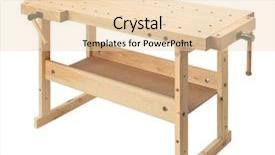  Presentation with woodworking - Beautiful presentation theme featuring work bench - wooden workbench with vises woodworking backdrop and a lemonade colored foreground