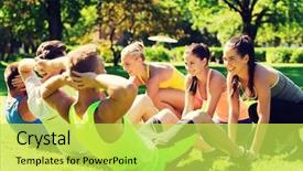  Presentation with boot camp - Amazing PPT layouts having work camps - fitness sport friendship and healthy backdrop and a yellow colored foreground