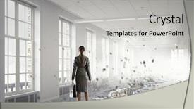  Presentation with overcoming crisis - Presentation enhanced with work catastrophe - overcoming crisis break mixed media background and a light gray colored foreground