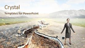  Presentation with overcoming crisis - Beautiful slides featuring work catastrophe - overcoming crisis break backdrop and a cream colored foreground