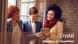  Presentation with window rock az - Cool new theme with work collective - female colleagues look tablet backdrop and a tawny brown colored foreground
