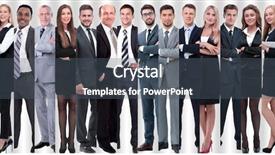  Presentation with collective - Beautiful slides featuring work collective - panoramic collage of groups backdrop and a dark gray colored foreground