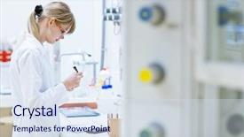  Presentation with research - Presentation with work colorful - female researcher carrying out research background and a sky blue colored foreground