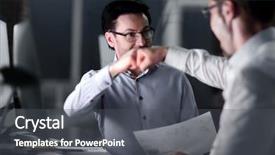  Presentation with give - Slide set consisting of work done employee - colleagues give each other background and a dark gray colored foreground