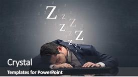  Presentation with periodic table actinide series - Audience pleasing presentation theme consisting of work done employee - young businessman fell asleep backdrop and a  colored foreground