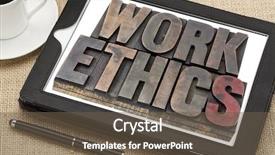  Presentation with work ethics - Cool new presentation theme with work ethics in vintage letterpress backdrop and a tawny brown colored foreground