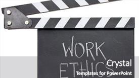  Presentation with work ethics - Colorful slide set enhanced with work ethics in white chalk backdrop and a dark gray colored foreground