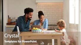  Presentation with work family - Cool new theme with work family - girl paints at kitchen table backdrop and a  colored foreground