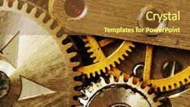  Presentation with old clock time antique - Presentation having work flow - closeup of old metal clock background and a tawny brown colored foreground