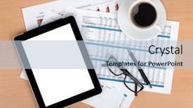  Presentation with notepad blank lined paper - Colorful slide set enhanced with asphalt road curve in volcanic mountain landscape backdrop and a gray colored foreground