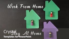  Presentation with blackboard - Audience pleasing PPT layouts consisting of work-from-home-text backdrop and a dark gray colored foreground