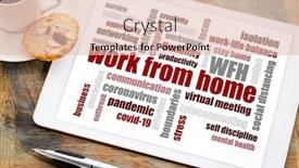  Presentation with digital self - Cool new presentation theme with work-from-home-word-cloud backdrop and a lemonade colored foreground