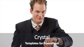  Presentation with busy - Cool new presentation theme with work happy hour - busy businessman checking time white backdrop and a dark gray colored foreground