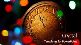  Presentation with work happy hour - Cool new slides with work happy hour - five minutes to new year backdrop and a wine colored foreground