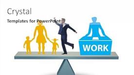  Presentation with balance - PPT theme consisting of work-home-balance-with-business and a white colored foreground
