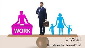 Presentation with balance - Presentation theme with work-home-balance-with-business and a coral colored foreground